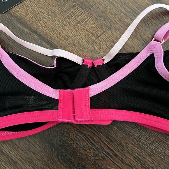 Sofia Intimates by Sofia Vergara Sheer Mesh Color Block Balconette Size 34C - Picture 7 of 12